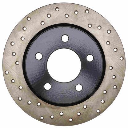 StopTech Sport Cross Drilled Brake Rotor; Rear Right