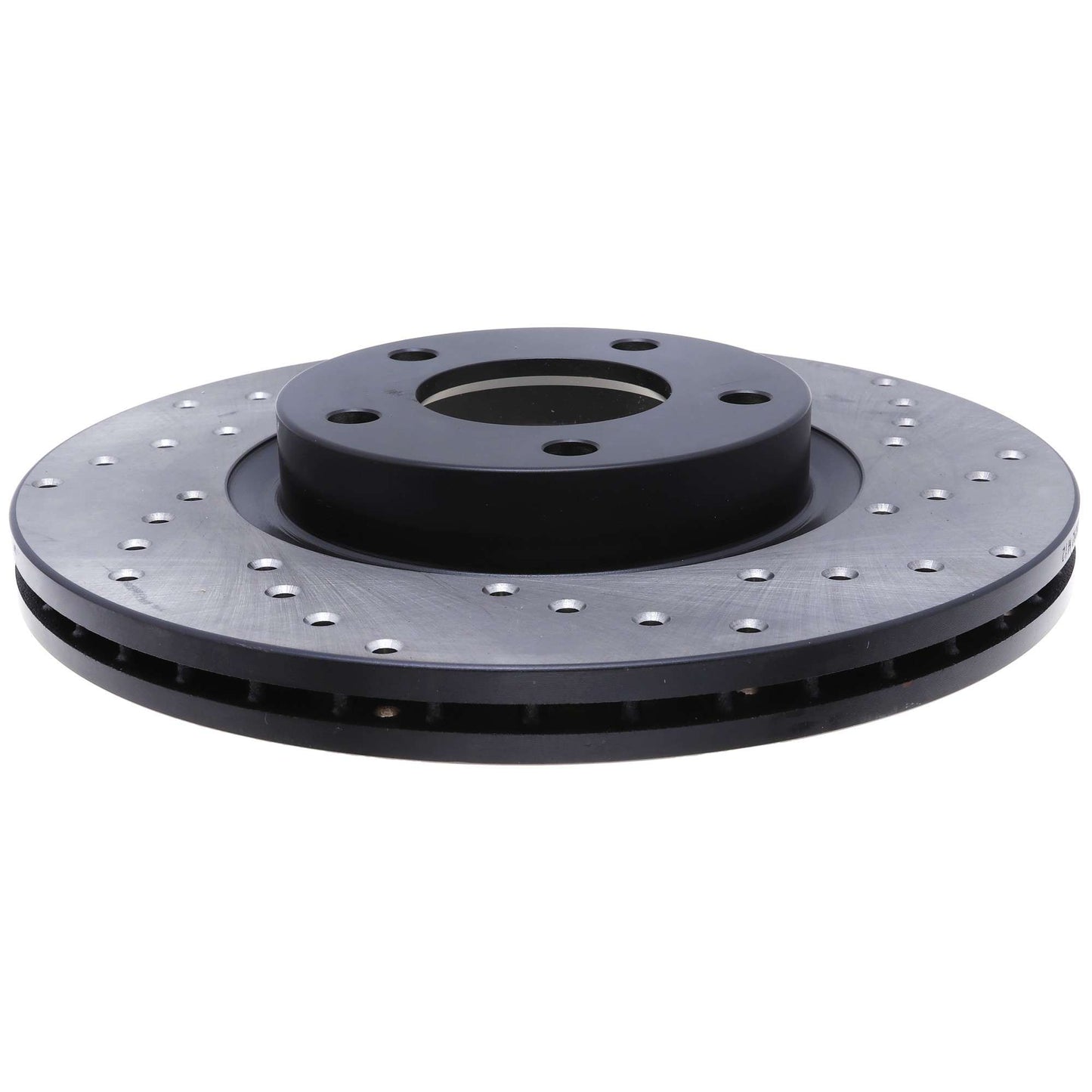 StopTech Sport Cross Drilled Brake Rotor; Front Left
