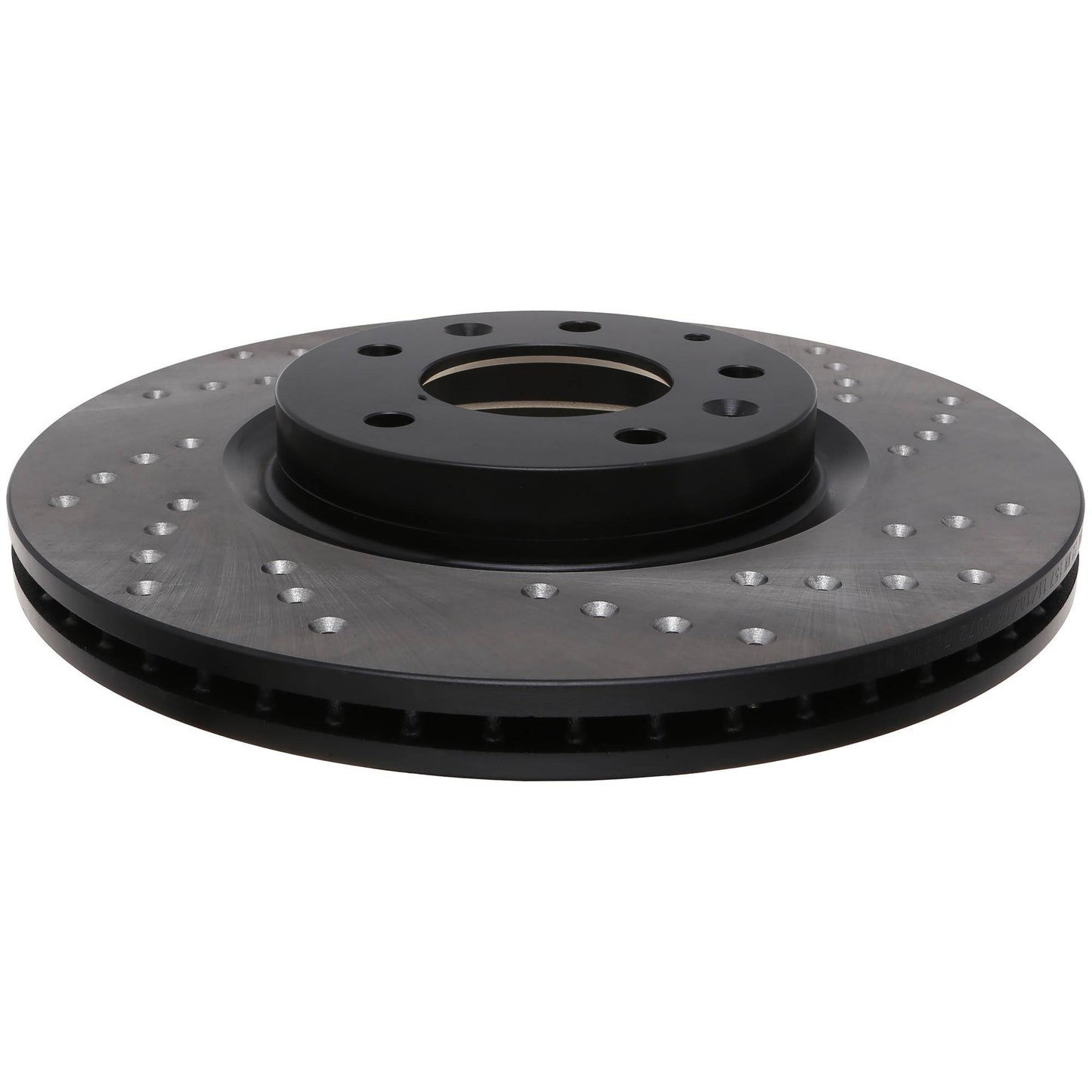 StopTech Sport Cross Drilled Brake Rotor; Front Left