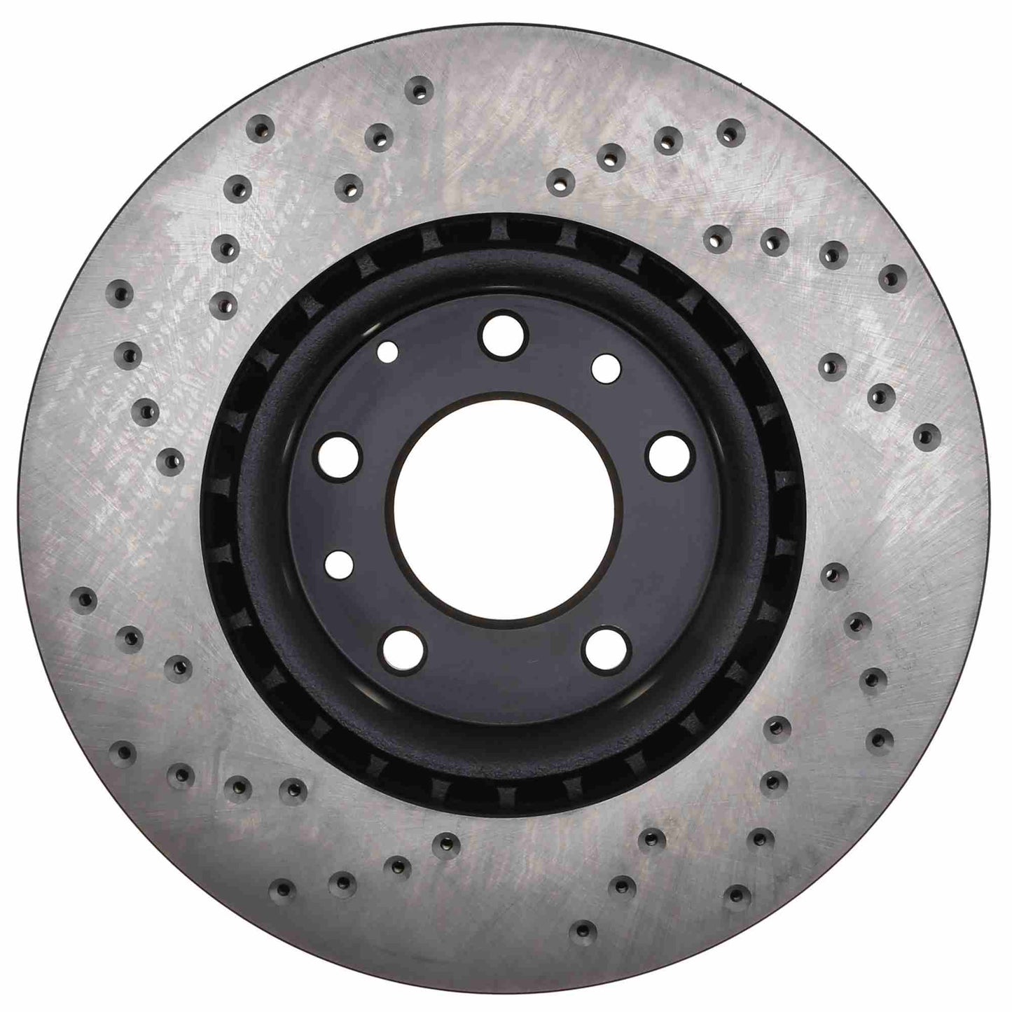 StopTech Sport Cross Drilled Brake Rotor; Front Left