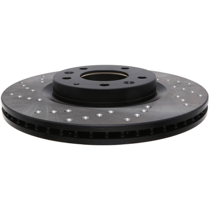StopTech Sport Cross Drilled Brake Rotor; Front Right