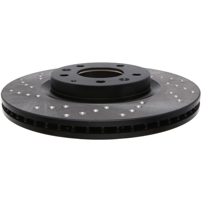 StopTech Sport Cross Drilled Brake Rotor; Front Right