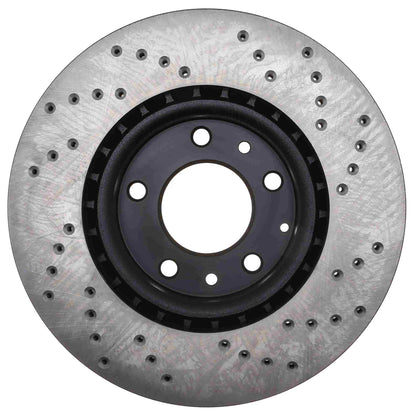StopTech Sport Cross Drilled Brake Rotor; Front Right