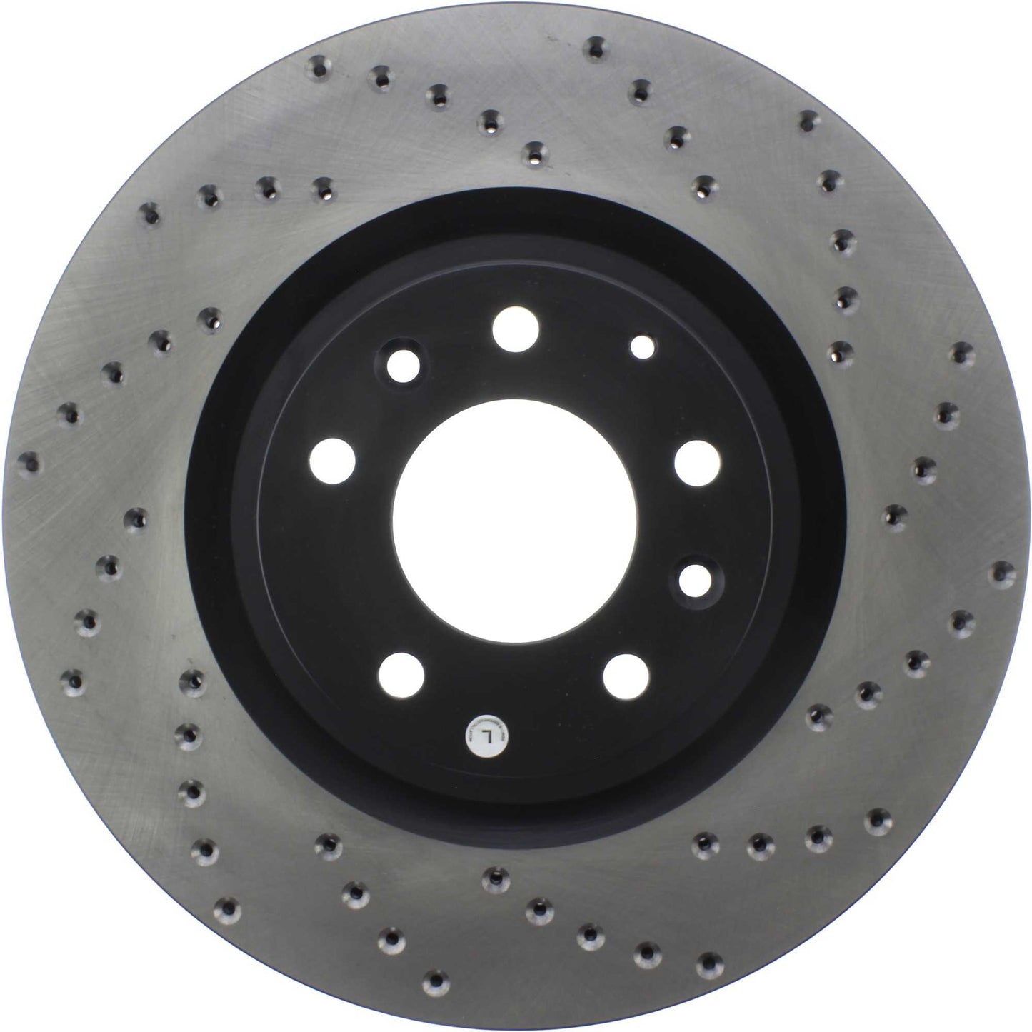 StopTech Sport Cross Drilled Brake Rotor; Front Left