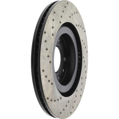 StopTech Sport Cross Drilled Brake Rotor; Front Left