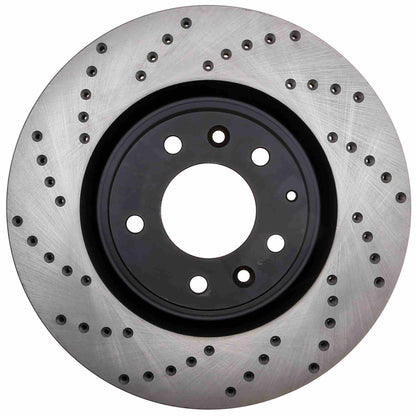StopTech Sport Cross Drilled Brake Rotor; Front Right