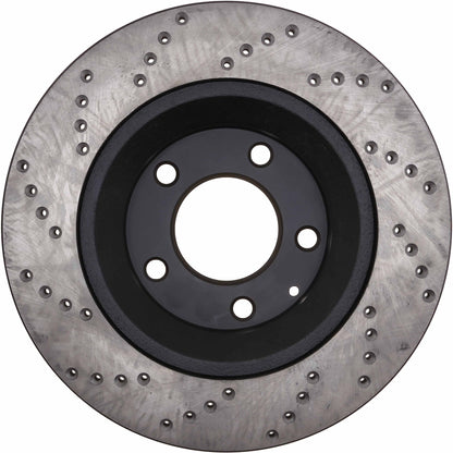 StopTech Sport Cryo Cross Drilled Brake Rotor; Rear Left