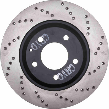 StopTech Sport Cryo Cross Drilled Brake Rotor; Rear Left