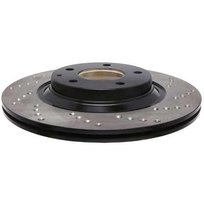 StopTech Sport Cross Drilled Brake Rotor; Rear Left