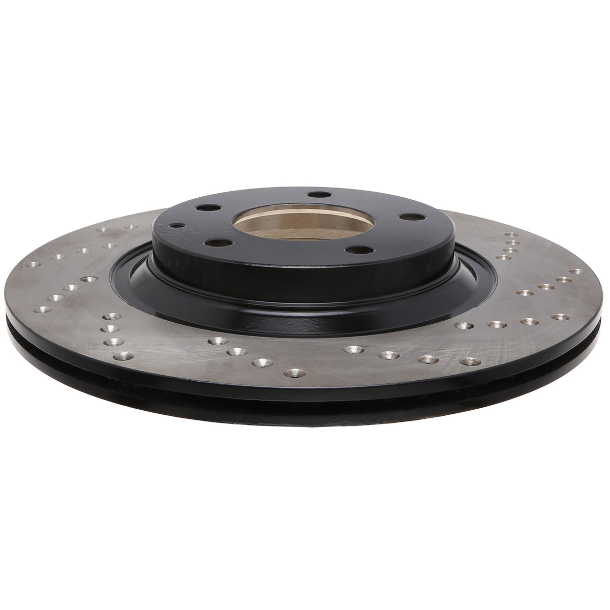 StopTech Sport Cross Drilled Brake Rotor; Rear Left