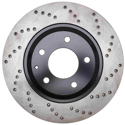 StopTech Sport Cross Drilled Brake Rotor; Rear Left