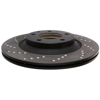 StopTech Sport Cross Drilled Brake Rotor; Rear Right