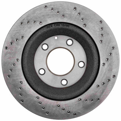 StopTech Sport Cross Drilled Brake Rotor; Rear Right