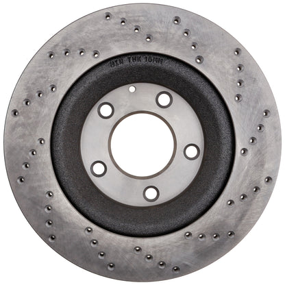 StopTech Sport Cross Drilled Brake Rotor; Rear Right