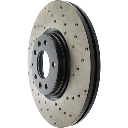 StopTech Sport Cryo Cross Drilled Brake Rotor; Front Left