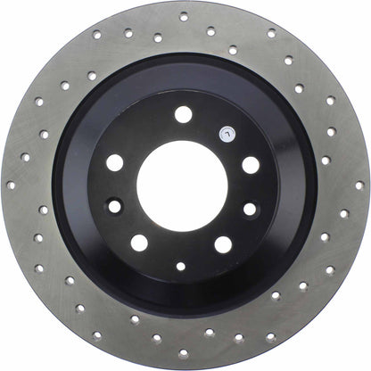 StopTech Sport Cross Drilled Brake Rotor; Rear Left