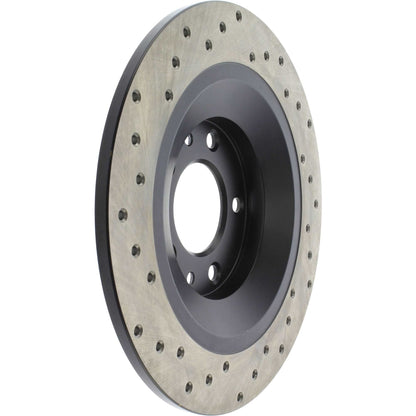 StopTech Sport Cross Drilled Brake Rotor; Rear Left