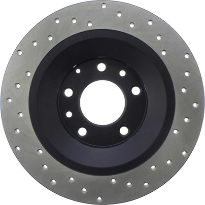 StopTech Sport Cross Drilled Brake Rotor; Rear Right