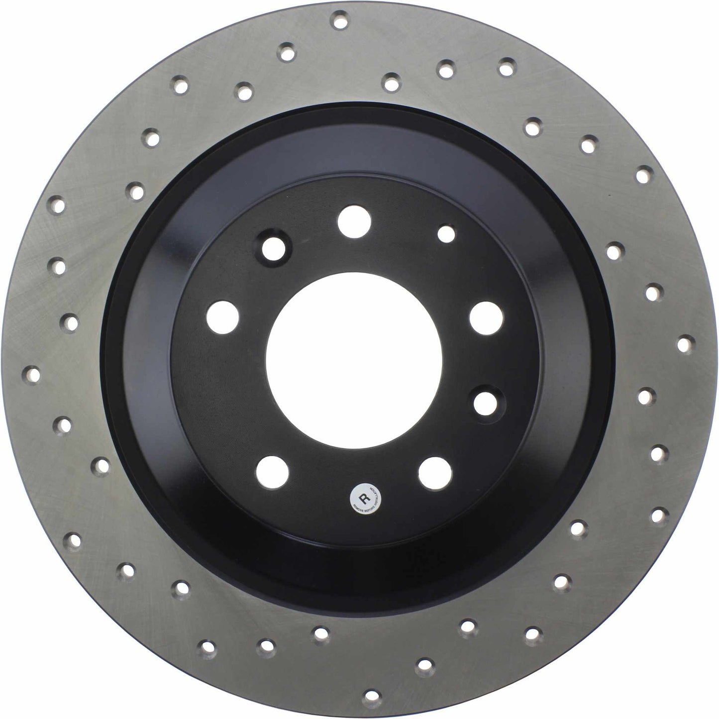 StopTech Sport Cross Drilled Brake Rotor; Rear Right