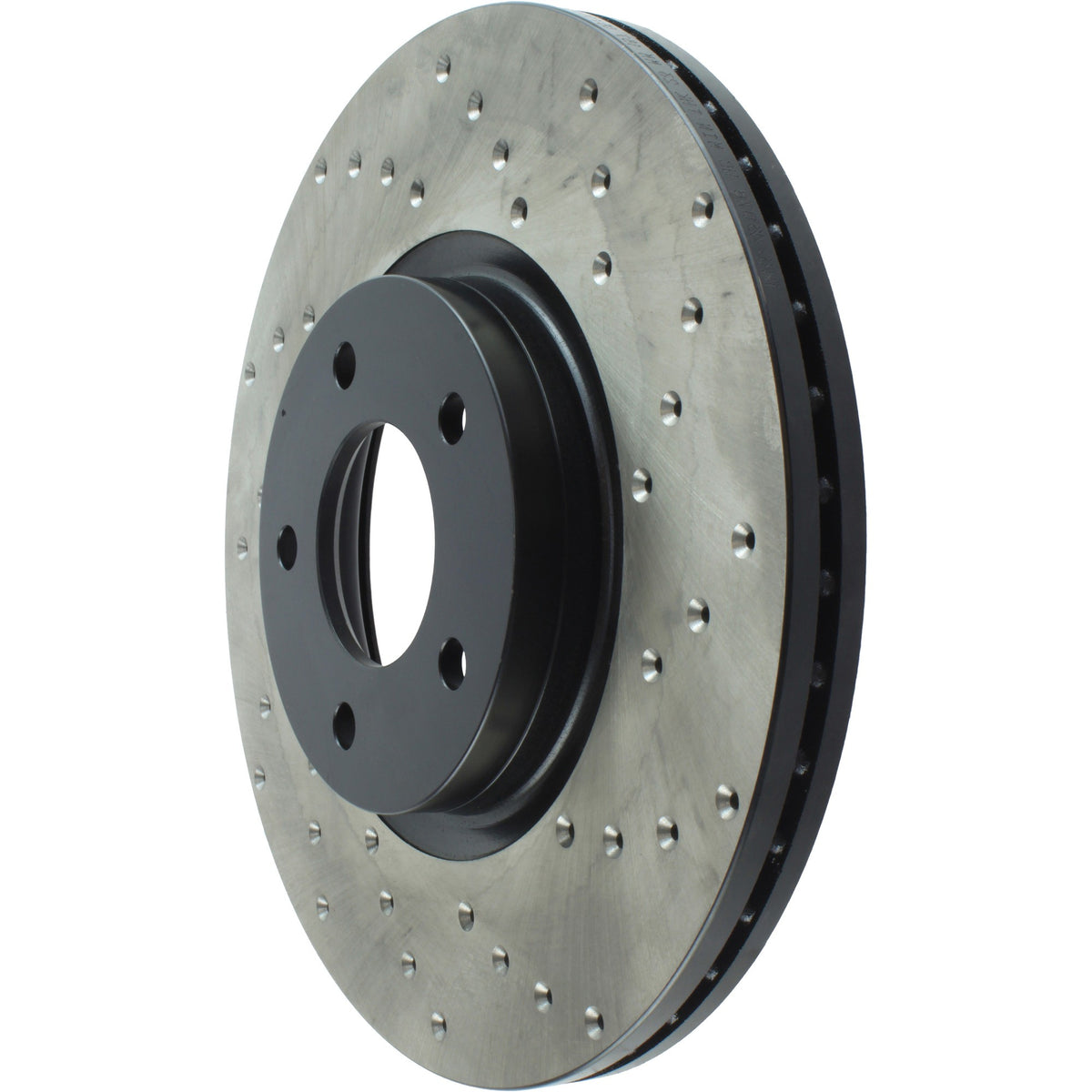 StopTech Sport Cross Drilled Brake Rotor; Front Left