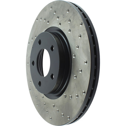 StopTech Sport Cross Drilled Brake Rotor; Front Left