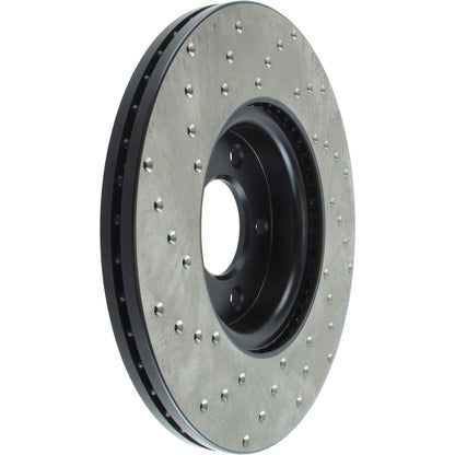StopTech Sport Cross Drilled Brake Rotor; Front Left