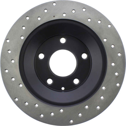 StopTech Sport Cross Drilled Brake Rotor; Rear Left