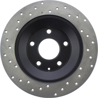 StopTech Sport Cross Drilled Brake Rotor; Rear Left