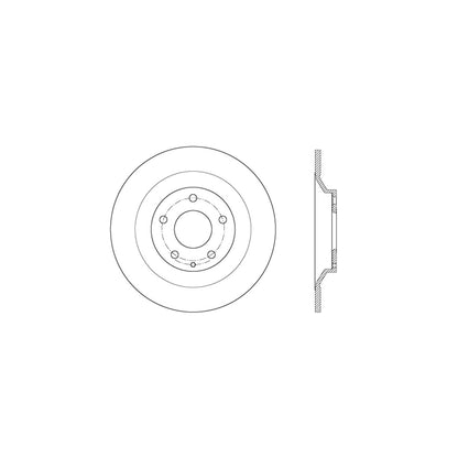 StopTech Sport Cross Drilled Brake Rotor; Rear Left