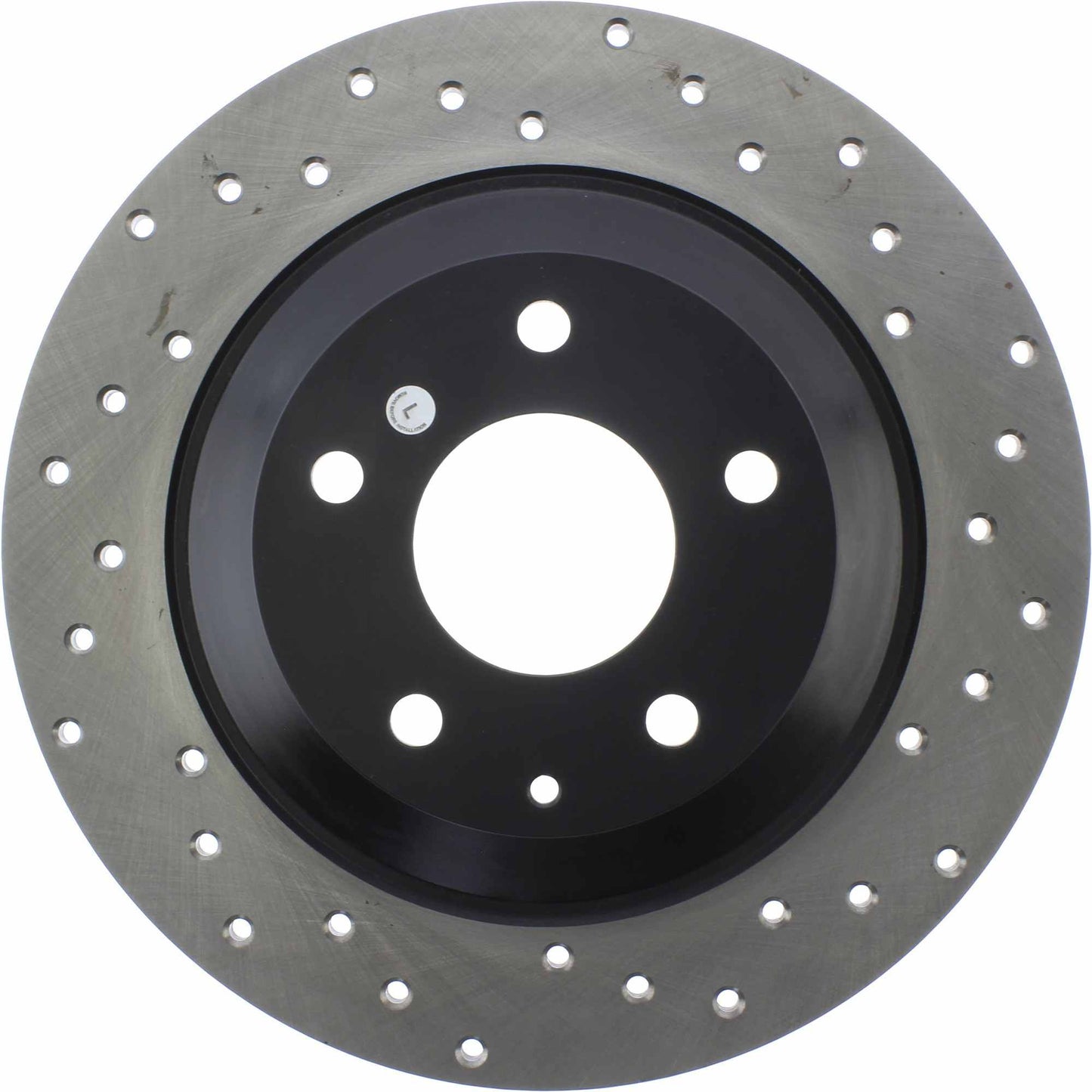 StopTech Sport Cross Drilled Brake Rotor; Rear Left