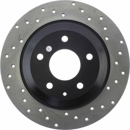 StopTech Sport Cross Drilled Brake Rotor; Rear Left