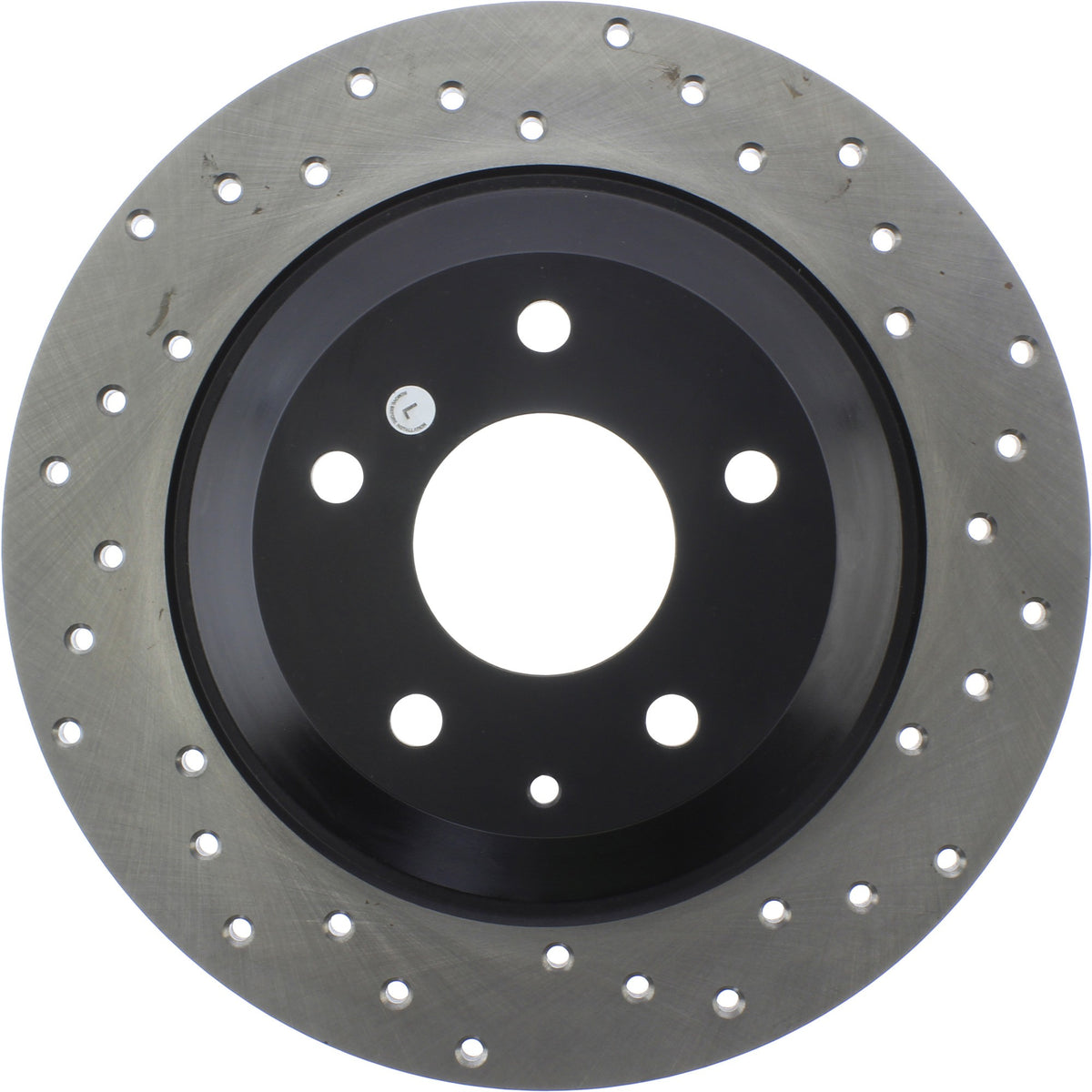 StopTech Sport Cross Drilled Brake Rotor; Rear Left