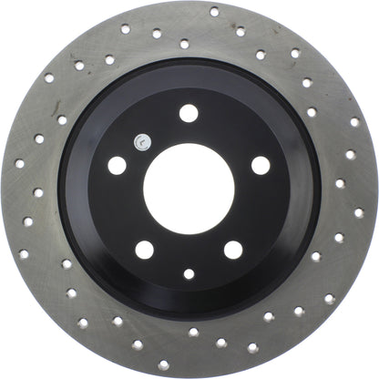 StopTech Sport Cross Drilled Brake Rotor; Rear Left