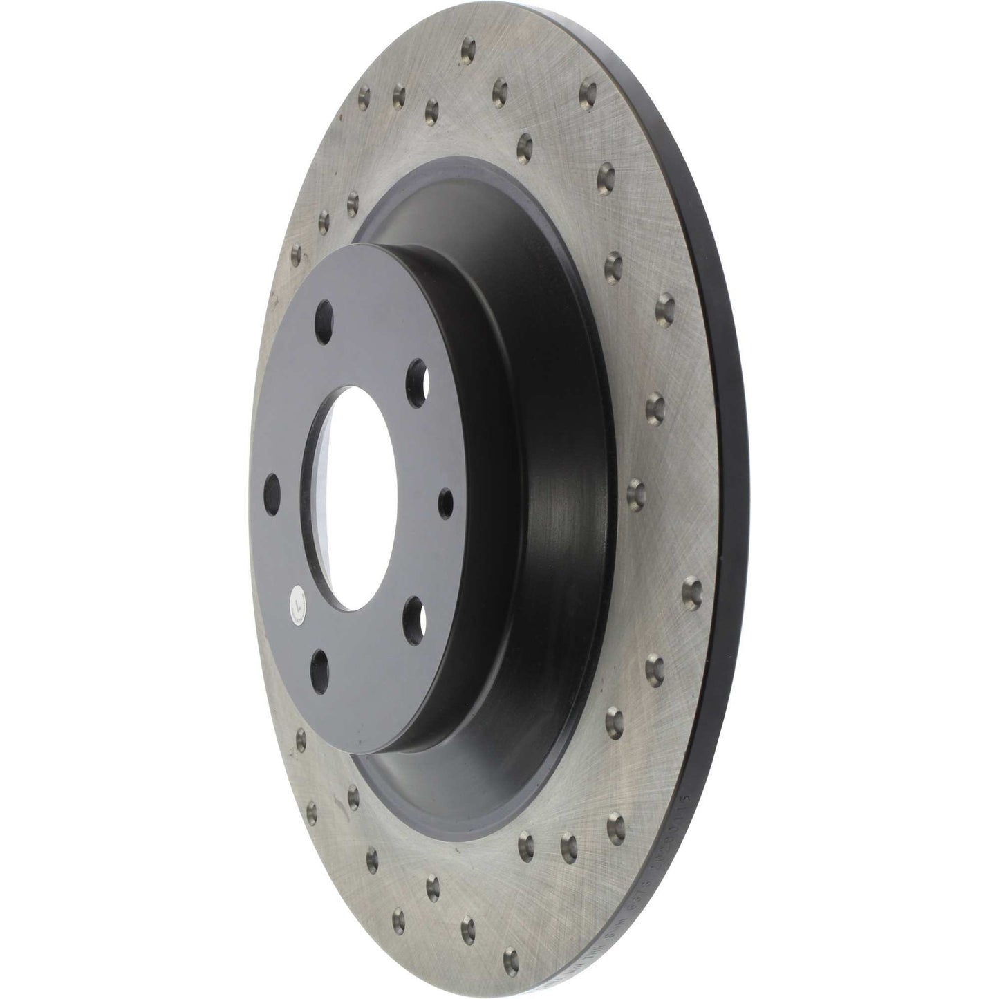 StopTech Sport Cross Drilled Brake Rotor; Rear Left