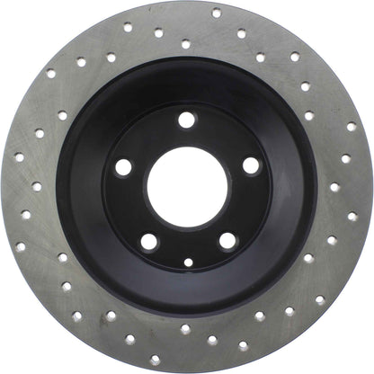 StopTech Sport Cross Drilled Brake Rotor; Rear Right