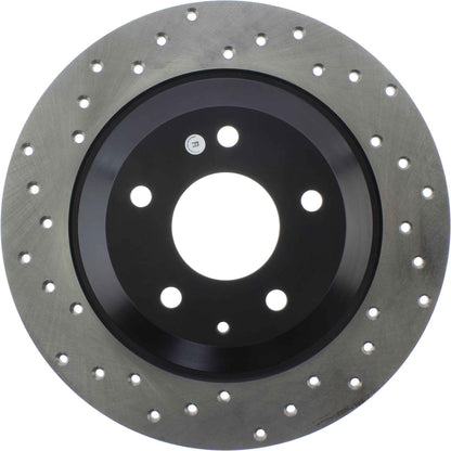 StopTech Sport Cross Drilled Brake Rotor; Rear Right