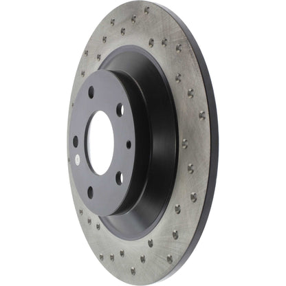 StopTech Sport Cross Drilled Brake Rotor; Rear Right