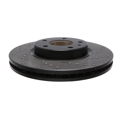 StopTech Sport Cross Drilled Brake Rotor; Front Left