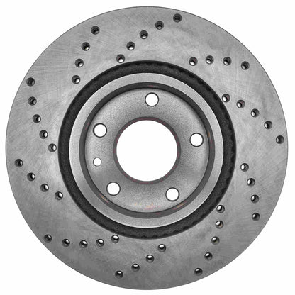 StopTech Sport Cross Drilled Brake Rotor; Front Left