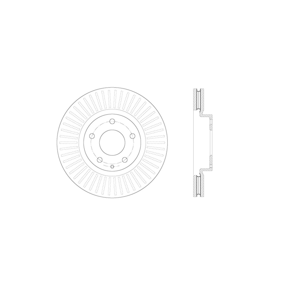 StopTech Sport Cross Drilled Brake Rotor; Front Left