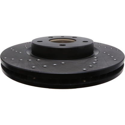 StopTech Sport Cross Drilled Brake Rotor; Front Right