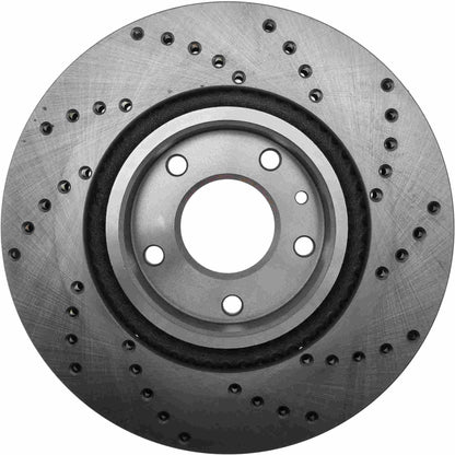 StopTech Sport Cross Drilled Brake Rotor; Front Right