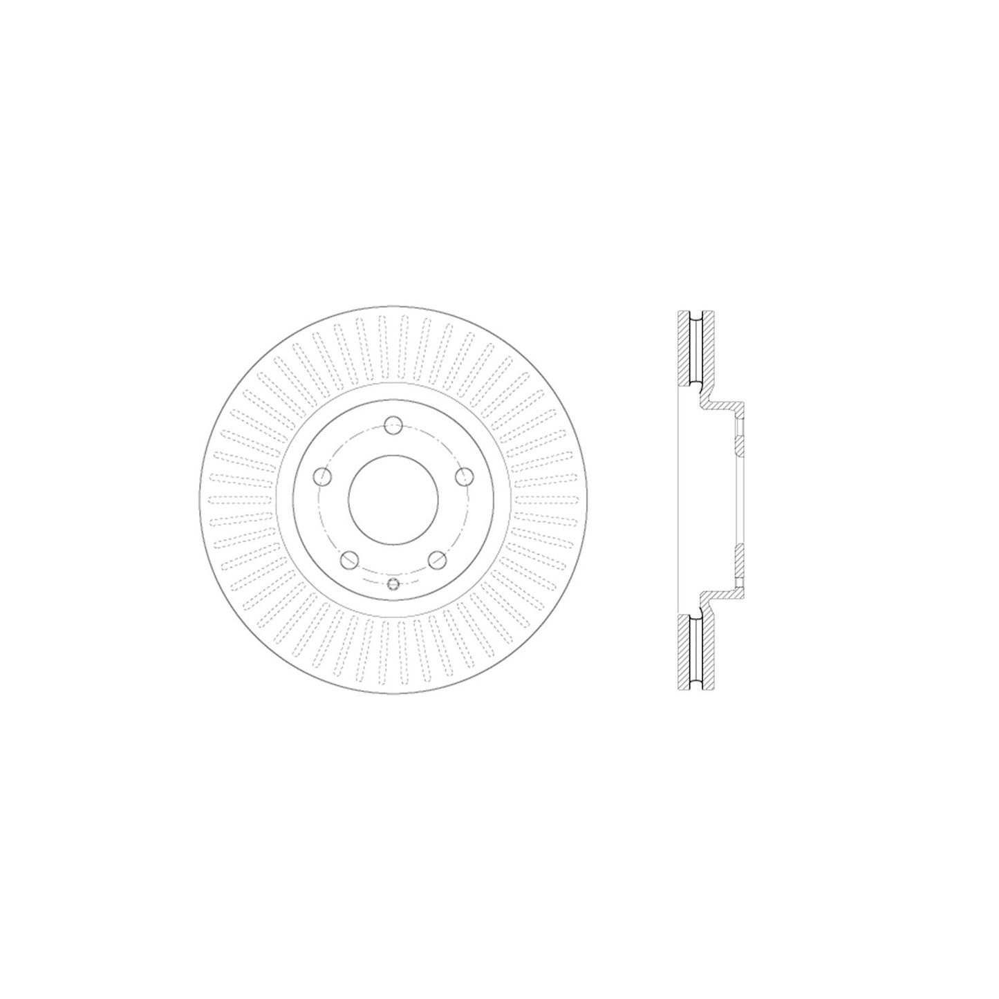 StopTech Sport Cross Drilled Brake Rotor; Front Right