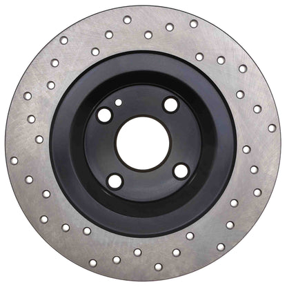 StopTech Sport Cross Drilled Brake Rotor; Rear Left
