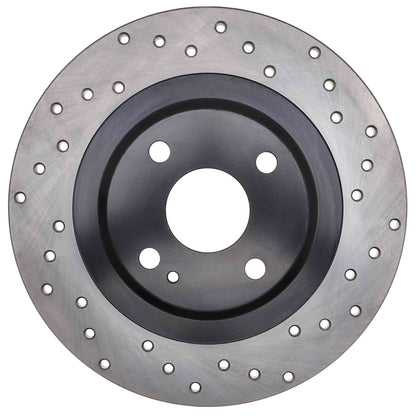 StopTech Sport Cross Drilled Brake Rotor; Rear Left
