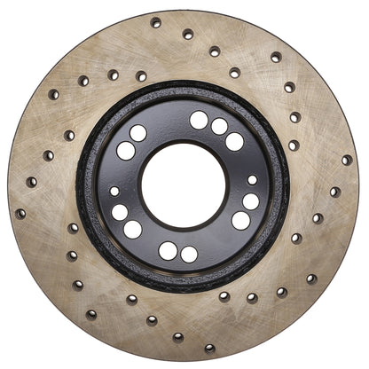 StopTech Sport Cross Drilled Brake Rotor; Front Right