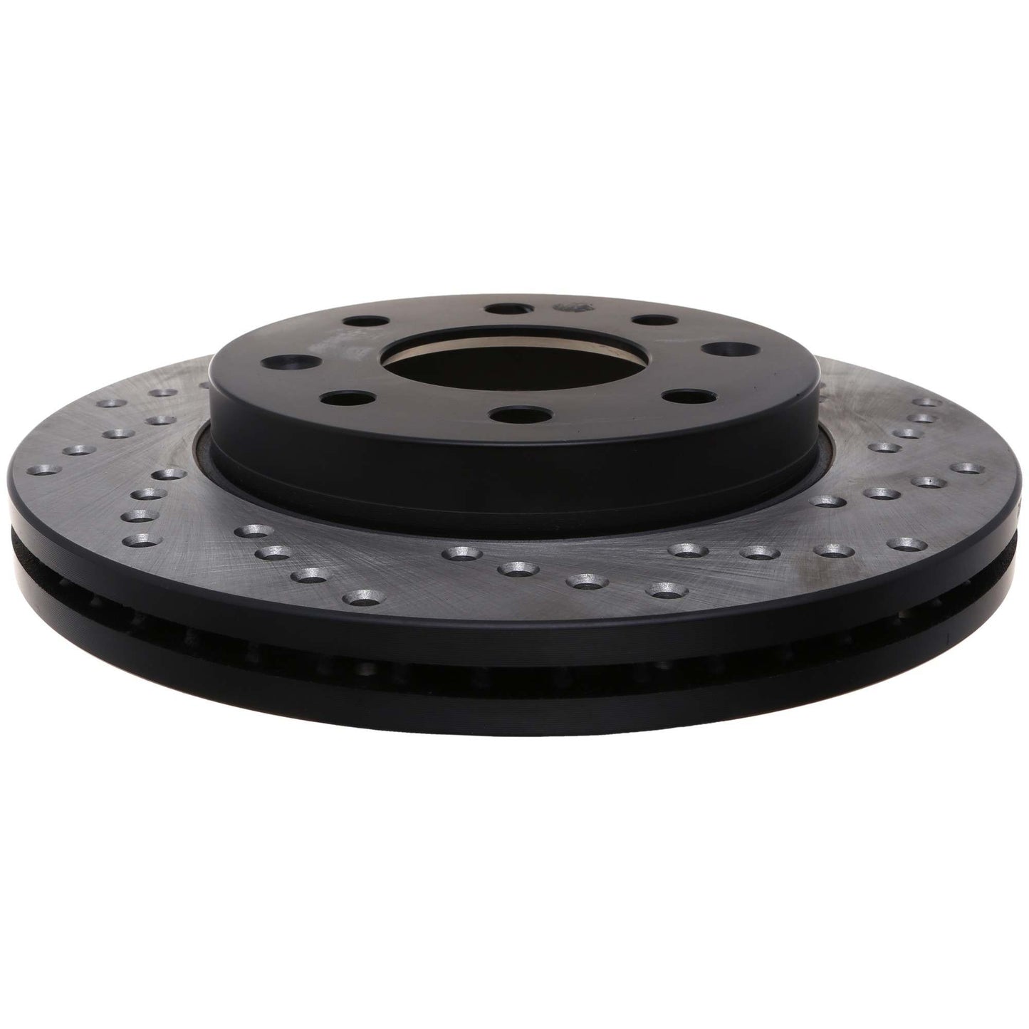 StopTech Sport Cross Drilled Brake Rotor; Front Left