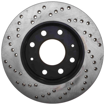StopTech Sport Cross Drilled Brake Rotor; Front Left