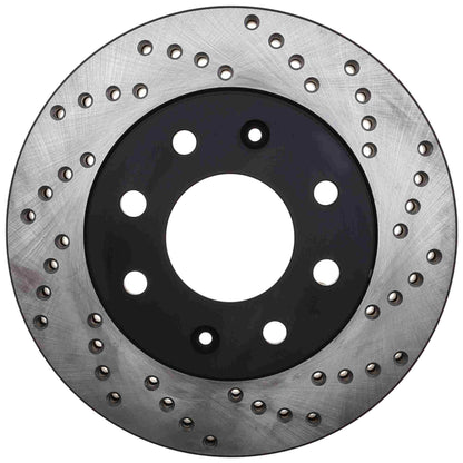 StopTech Sport Cross Drilled Brake Rotor; Front Left