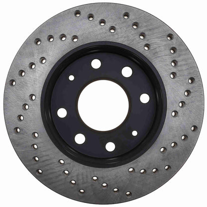StopTech Sport Cross Drilled Brake Rotor; Front Right